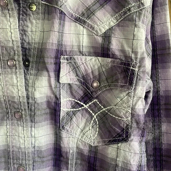 Purple Panhandle Slim‎ Pearl Snap M - Picture 4 of 5